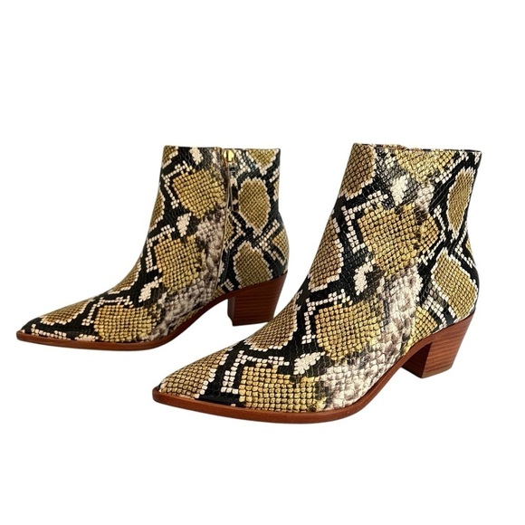 Ulla Johnson Cruz Snakeskin Leather Boot in Honey Size 39 - Picture 7 of 16